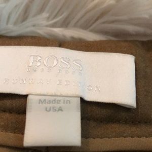 Hugo Boss wool blend with leather